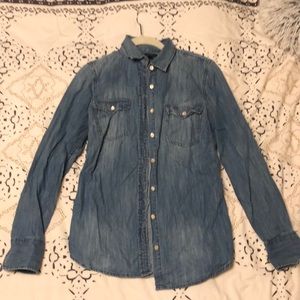 J crew denim long sleeve size 0